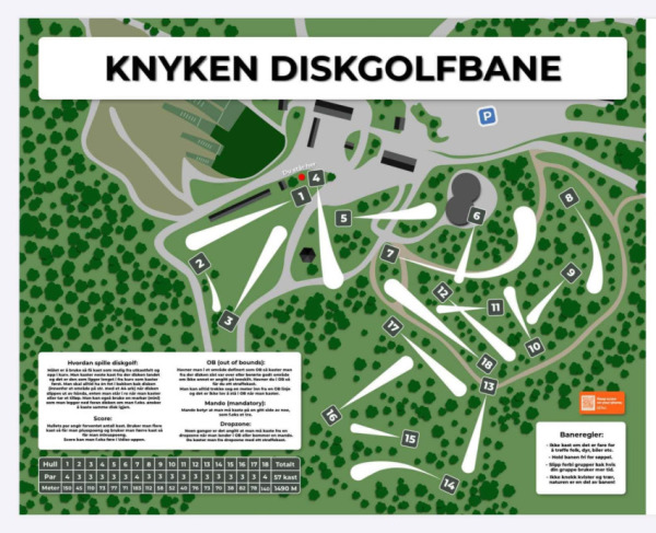 Banekart Knyken Diskgolf